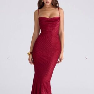 House of CB Burgundy Maxi Dress